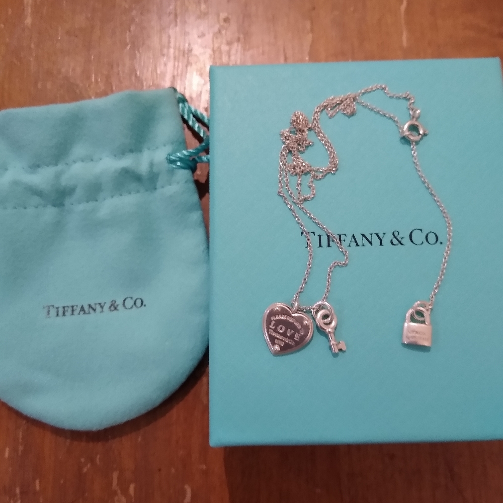 Tiffany & Co. Double Lock & Key Necklace